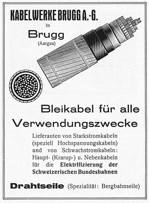      Kabelwerke Brugg  1927 